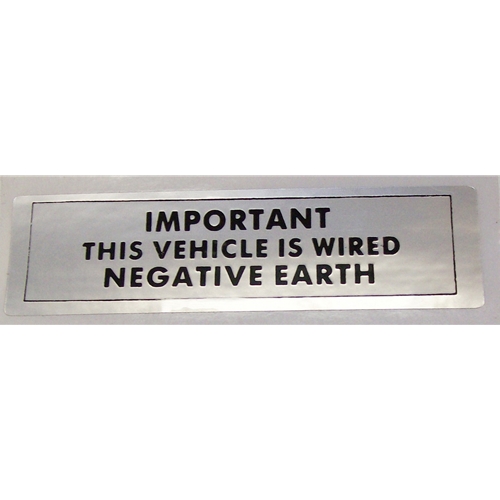 Negative Ground Sticker
